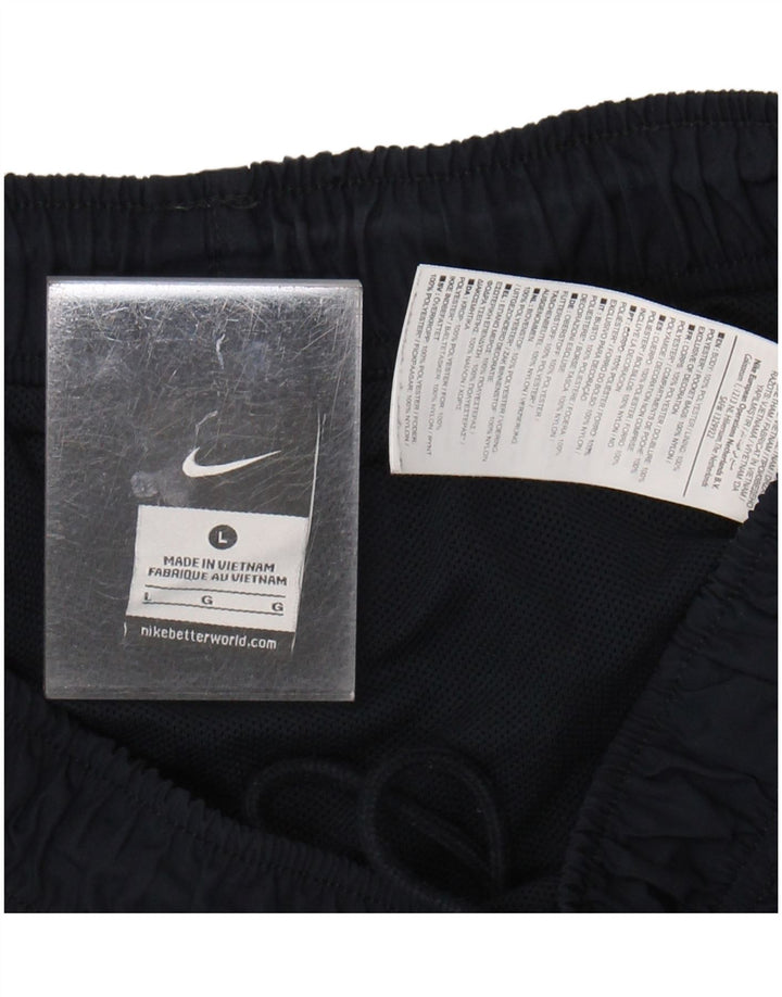 NIKE Mens Graphic Sport Shorts Large  Navy Blue Polyester