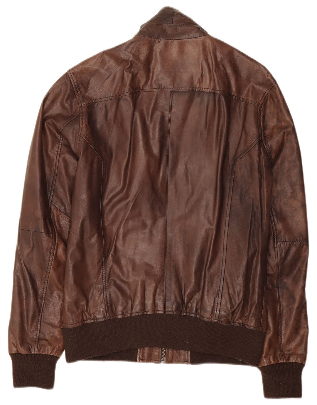 Bomboogie Chaqueta de cuero para hombre UK 34 XS Cuero marrón