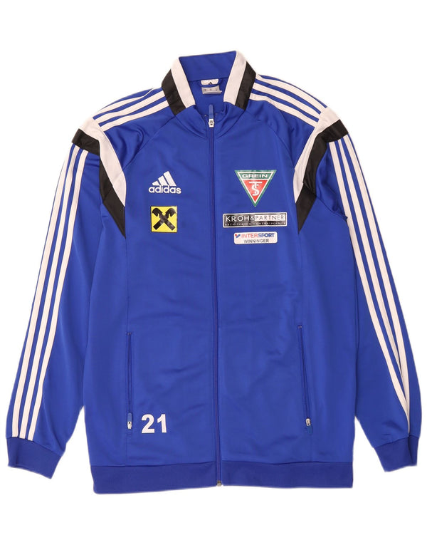 Adidas Hombre Chaqueta De Chándal Con Estampado Gráfico Poliéster Color Block Azul Medio