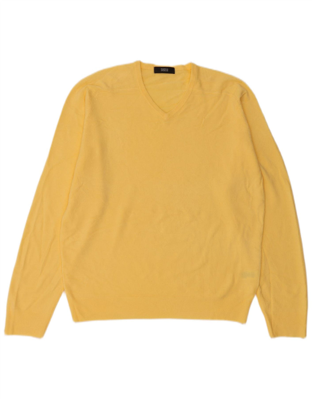 Marks & Spencer Jersey con Cuello en V para Hombre Acrílico Amarillo Medio