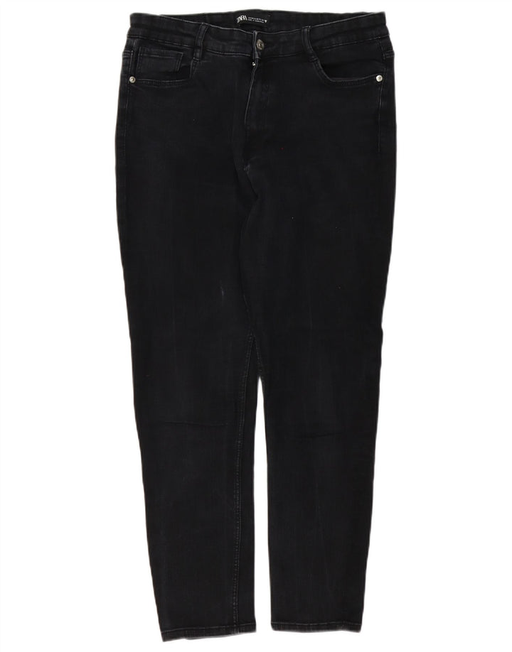 Zara Vaqueros Slim Mujer EU 44 XL W34 L26 Negro