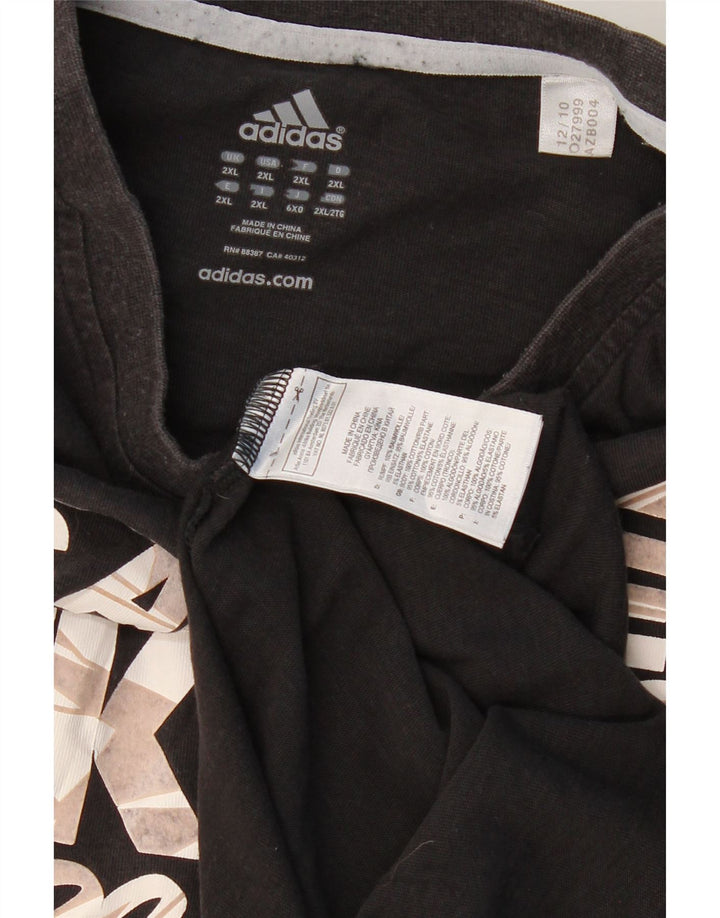 ADIDAS Camiseta gráfica para hombre Los Angeles Lakers Top 2XL Algodón negro