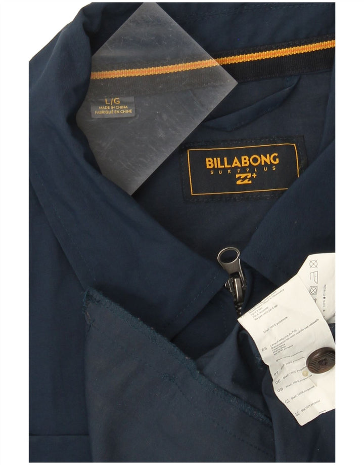 BILLABONG Chaqueta utilitaria para hombre UK 40 Large Poliamida a rayas azul marino