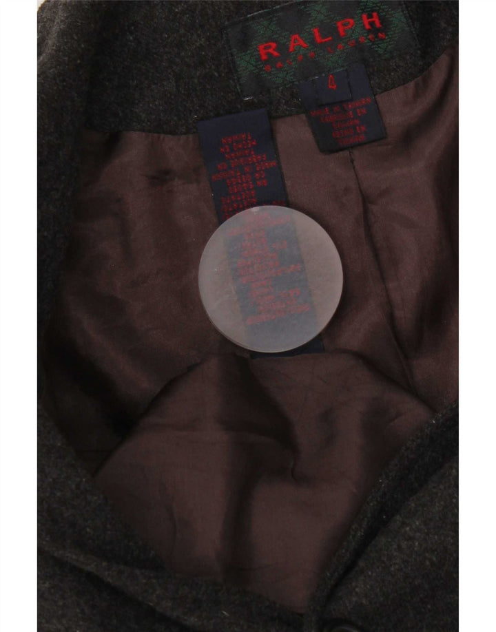 Ralph Lauren Chaqueta Blazer de 3 Botones para Mujer US 4 Pequeña Lana Gris