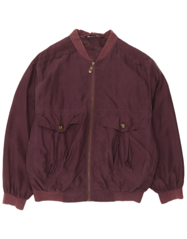 C&A Nueva chaqueta bomber rápida para hombre EU 44 2XL Seda burdeos