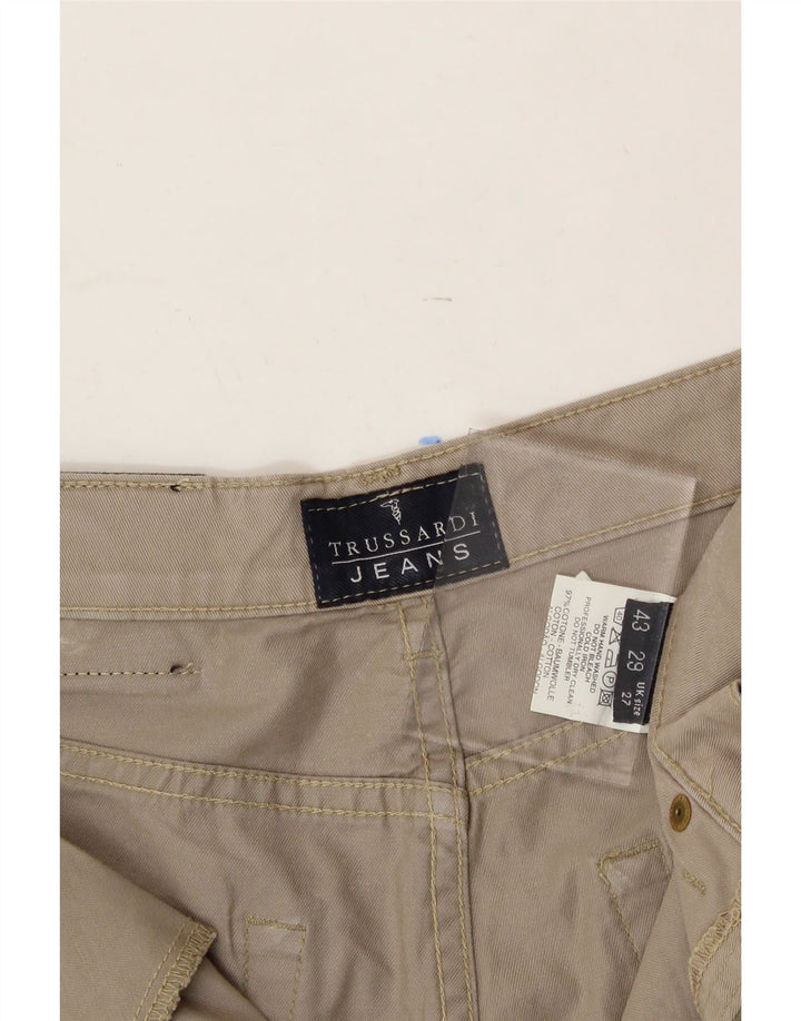 TRUSSARDI Womens Straight Jeans W27 L29 Beige Cotton Vintage Trussardi and Second-Hand Trussardi from Messina Hembry 