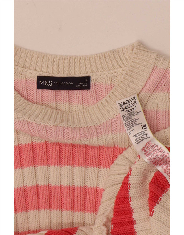 Marks & Spencer Jersey con cuello barco para mujer, talla 40, talla M, multicolor
