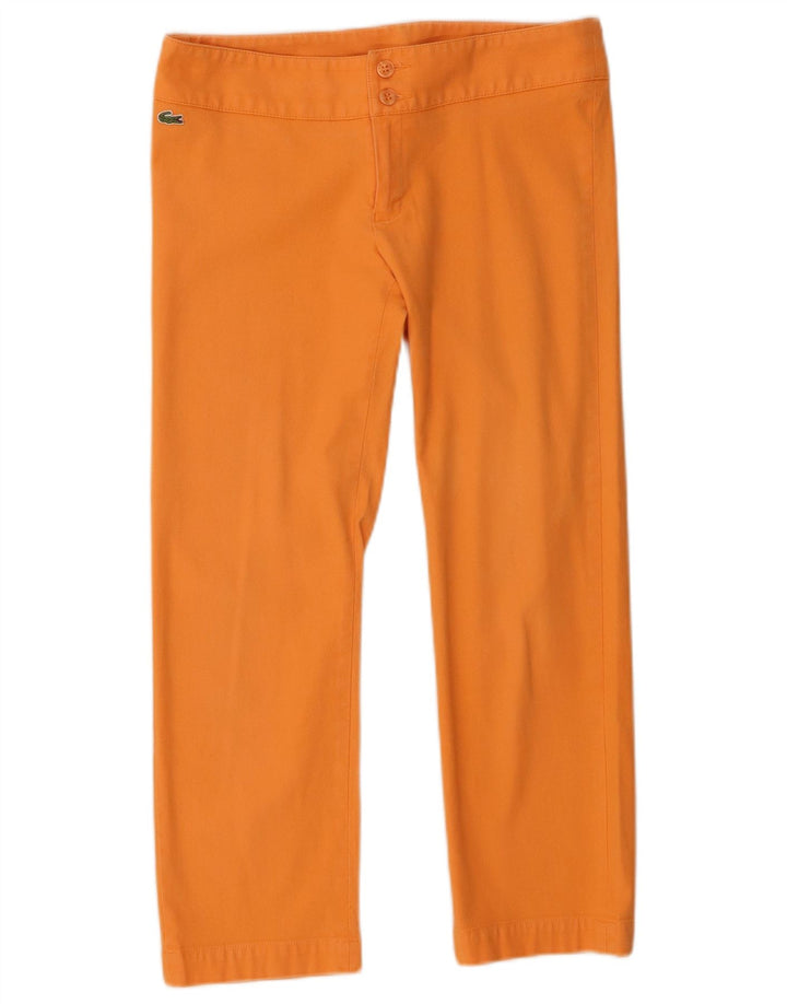 Lacoste Pantalones Capri para Mujer Talla 38 Mediano W30 L23 Algodón Naranja