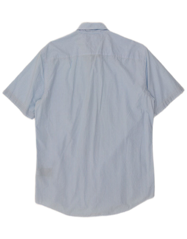 Camisa Tommy Hilfiger New York Fit de manga corta para hombre, color azul medio