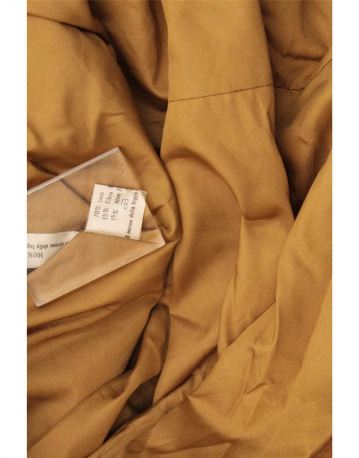 Vintage mujer abrigo Reino Unido 14 lana beige media