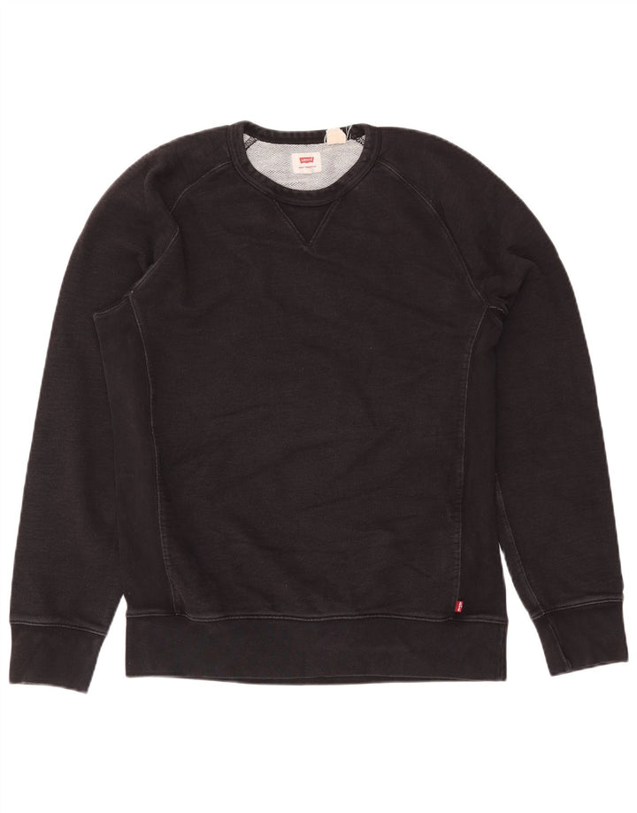Levi's Hombre Sudadera Jumper Medium Negro Algodón