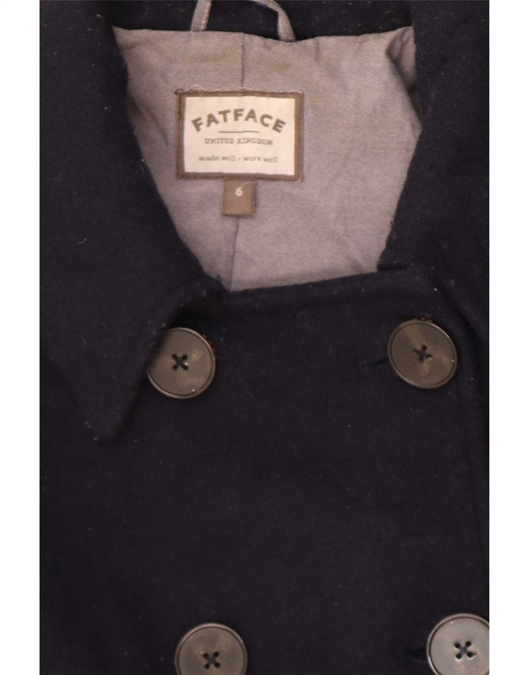 Chaquetón para mujer Fat Face UK 40 Small Lana azul marino