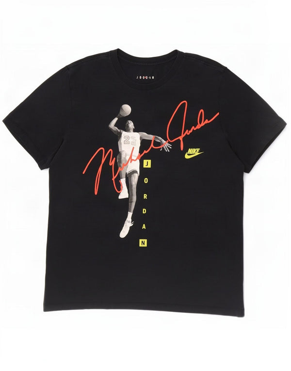 Jordan - Camiseta gráfica para hombre, talla XL, algodón negro
