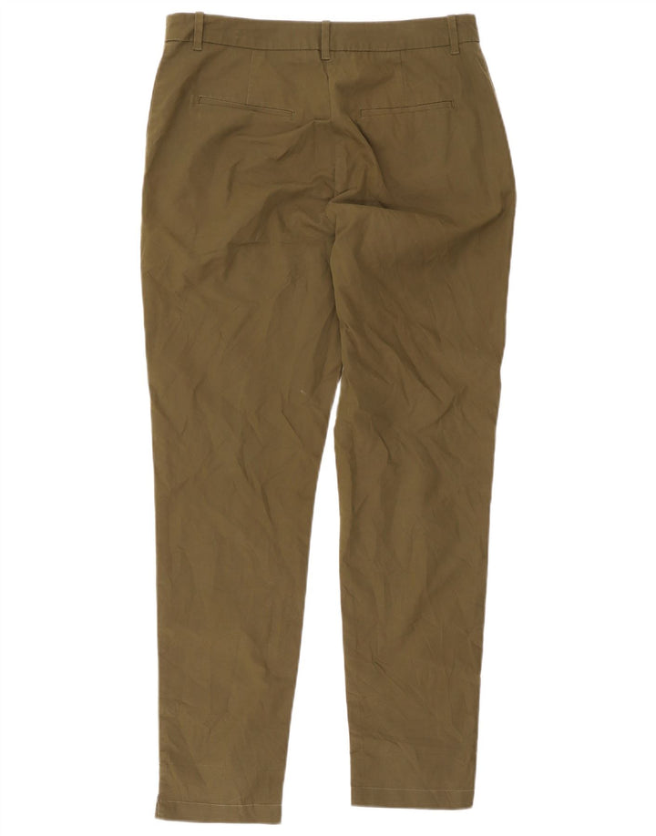 Marks & Spencer Pantalones Capri Slim para Mujer UK 12 Medium W32 L20 Caqui