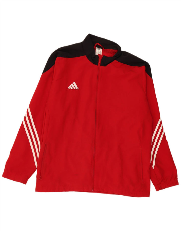 Adidas - Chaqueta de chándal para hombre, talla 2XL, color rojo, poliéster