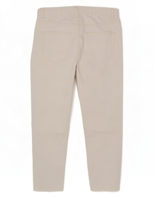 Zara Mens Cropped Slim Jeans EU 42 Large W32 L26 Blanco