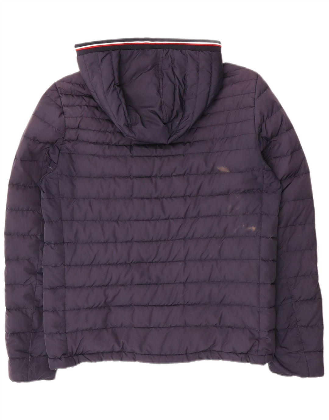 Tommy Hilfiger Chaqueta acolchada con capucha para hombre UK 36 Small Azul marino Poliéster