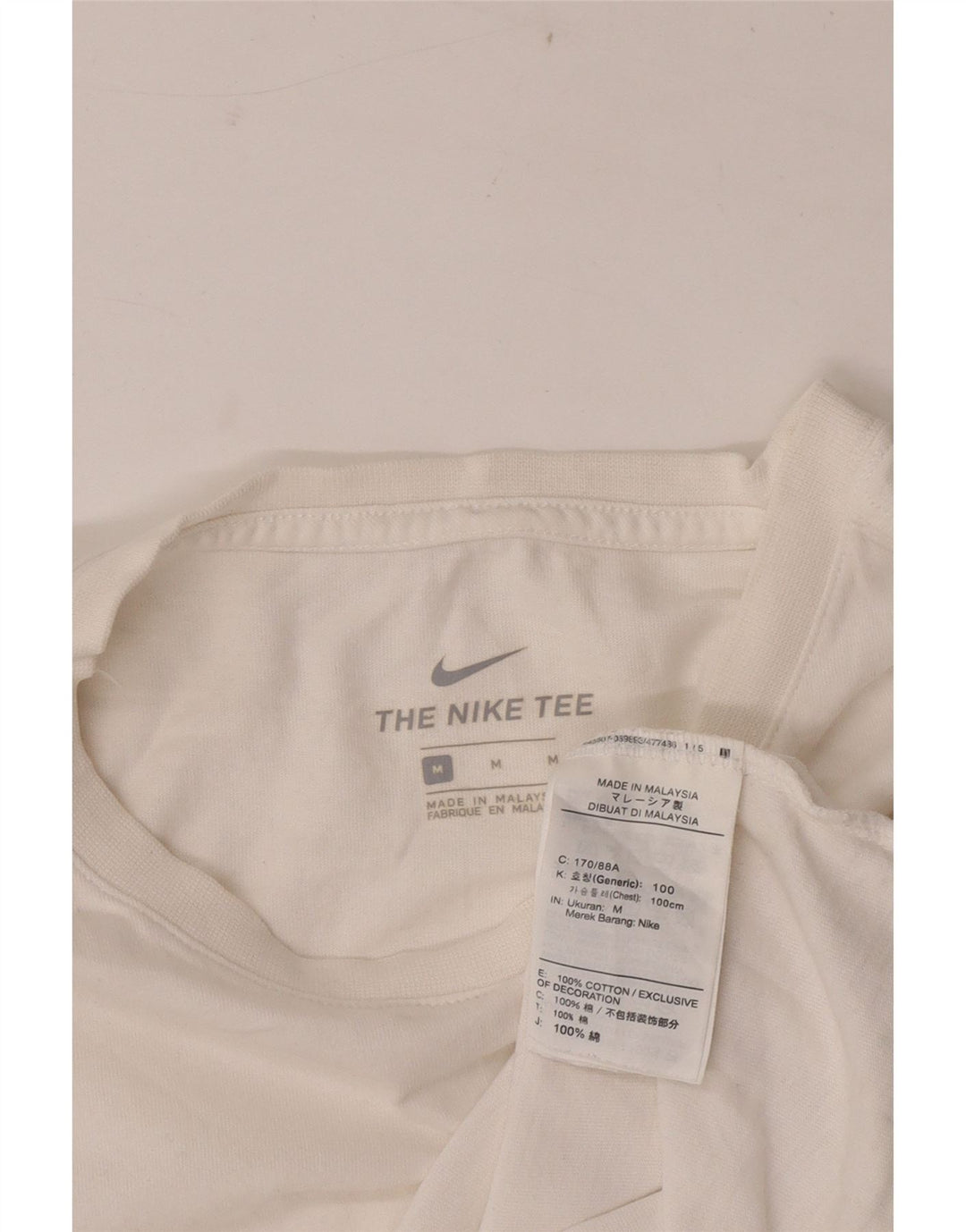 Camiseta Nike Hombre Top Medium Blanco Algodón