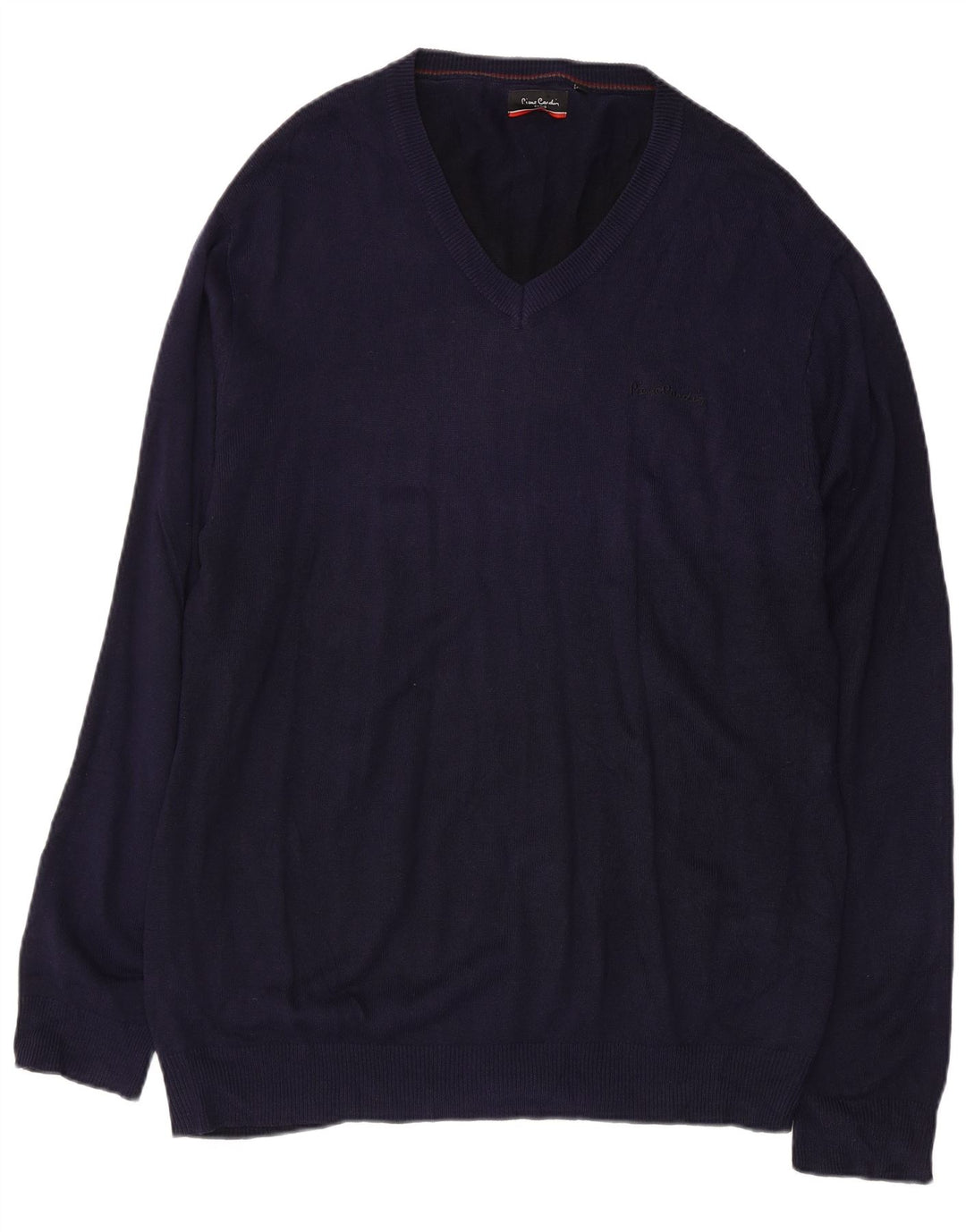 PIERRE CARDIN Jersey con cuello en V para hombre 2XL Azul marino Acrílico