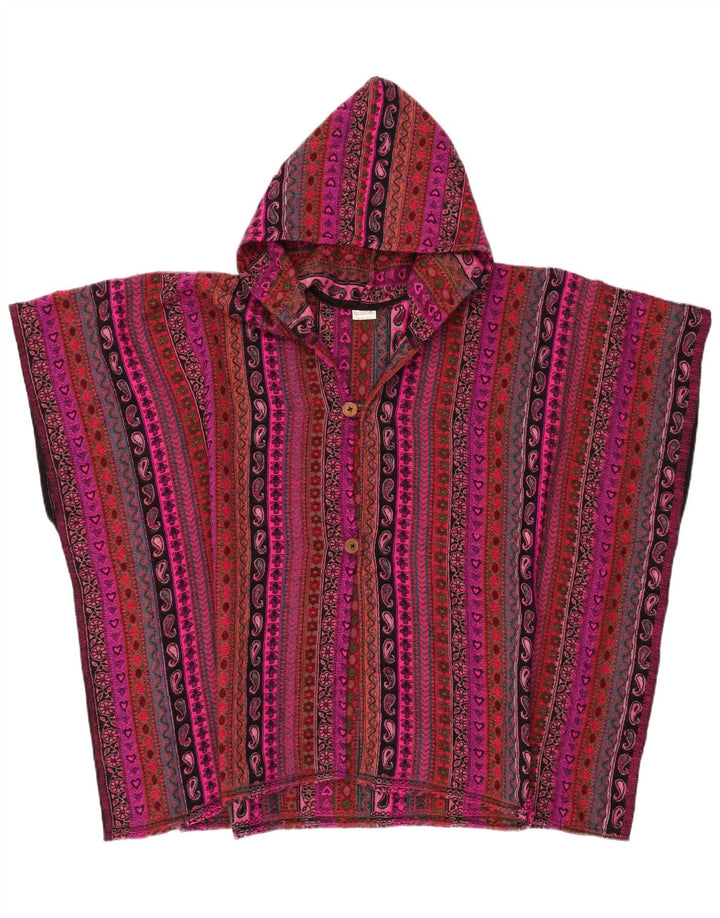 Vintage mujer oversize con capucha cardigan suéter un tamaño multicolor