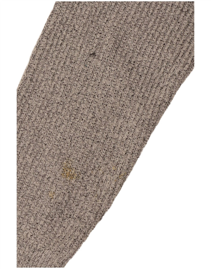 Marks & Spencer Jersey con cuello barco para hombre, jersey de poliamida moteada en gris medio