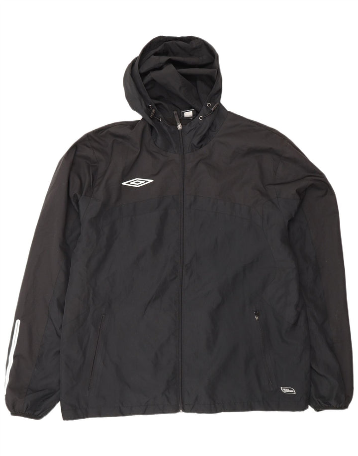 UMBRO Chaqueta de chándal con capucha para hombre XL Poliéster negro