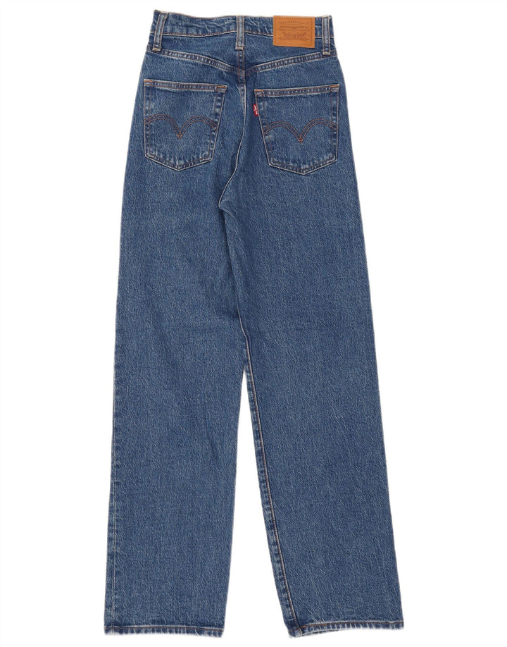 Vaqueros Levi's Mujer Ribcage Rectos W24 L29 Algodón Azul