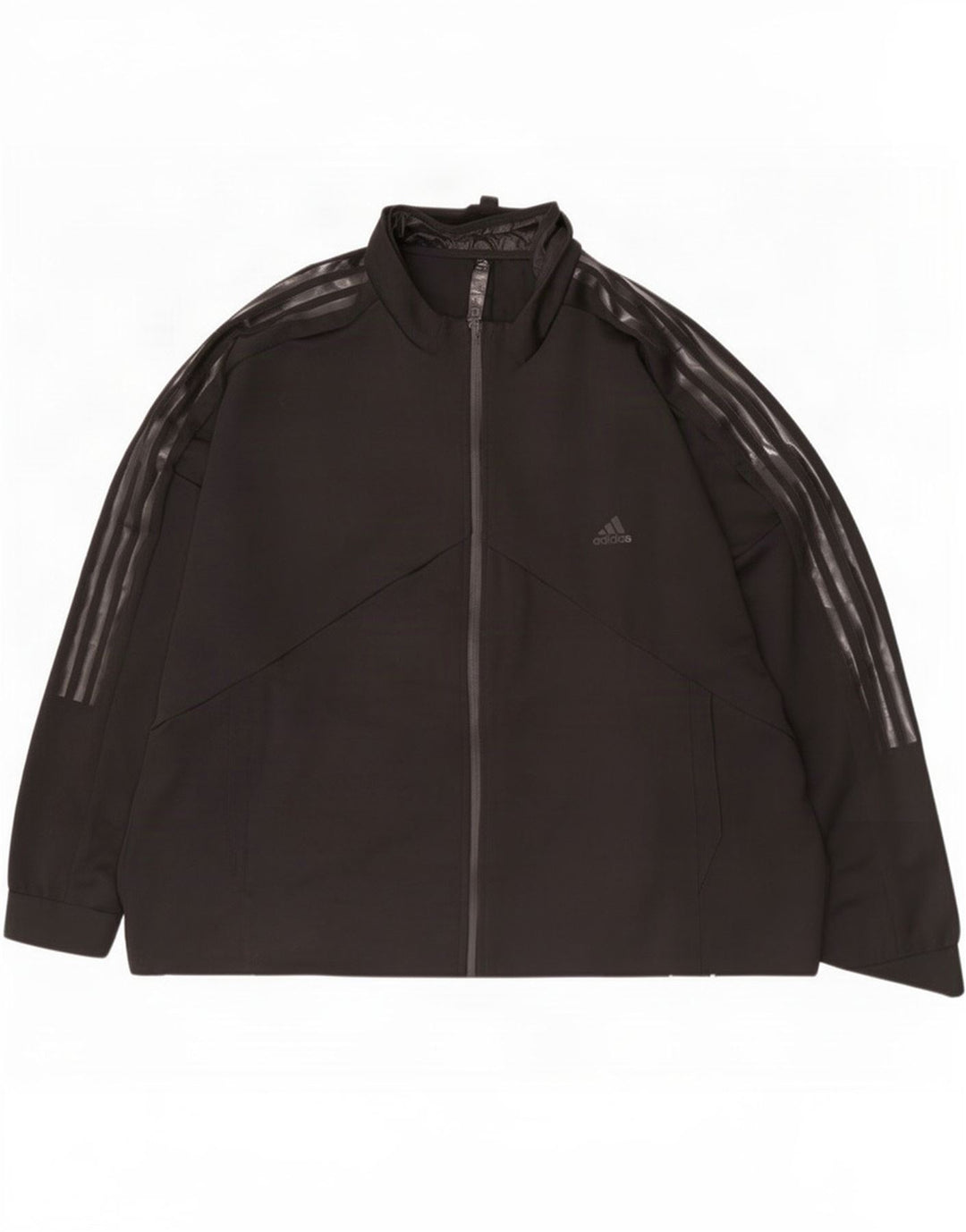 Adidas - Chaqueta de chándal gráfica para hombre, talla 2XL, poliéster negro