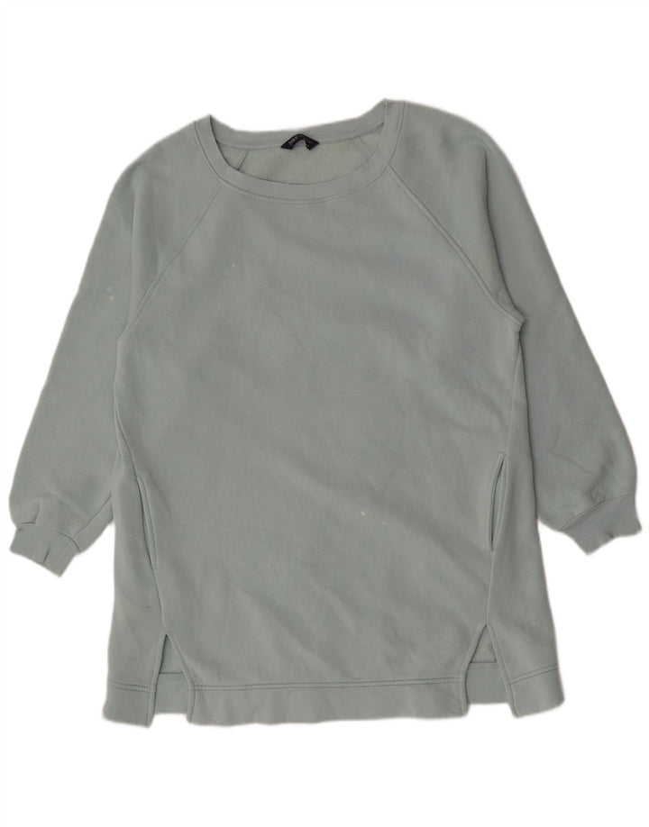 Marks & Spencer Sudadera Larga para Mujer Jersey UK 44 Algodón Azul Medio