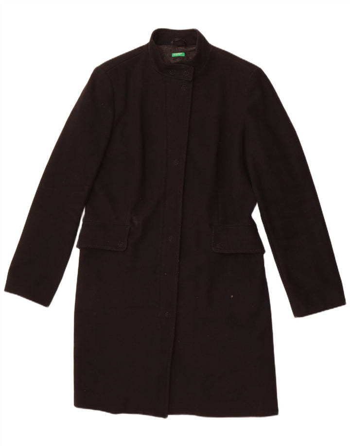 Abrigo Benetton Mujer IT 46 Grande Lana Negra