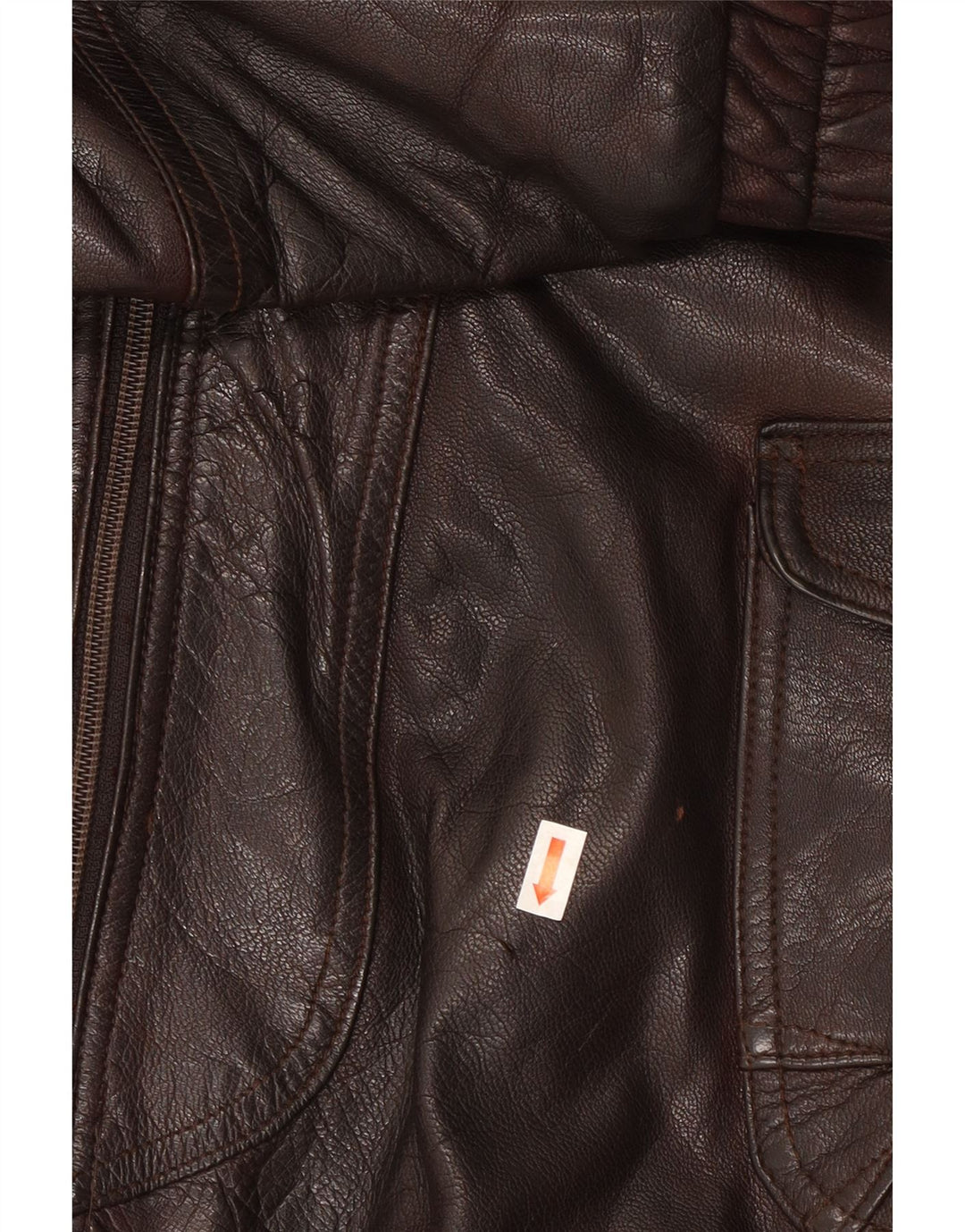 Milan Chaqueta de cuero para hombre UK 40 Large Brown