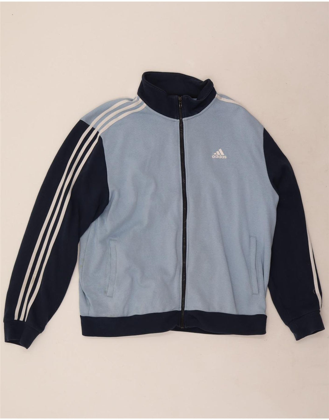 Adidas Hombre Chándal Top Chaqueta XL Azul Colorblock