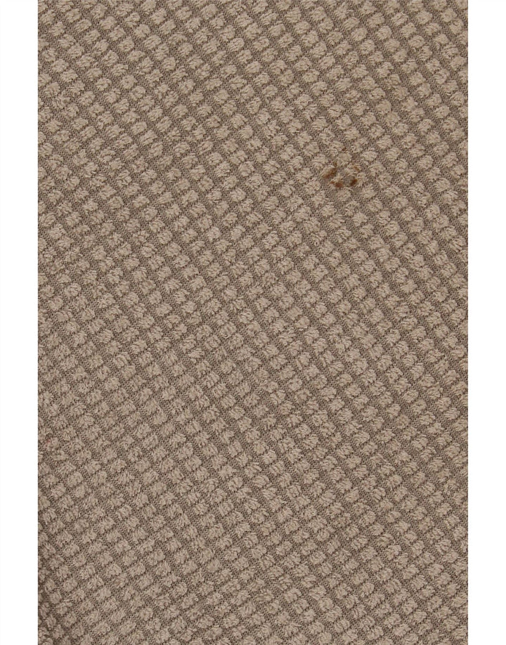 Weird Fish Suéter tipo jersey con cuello y cremallera para hombre, poliéster beige grande