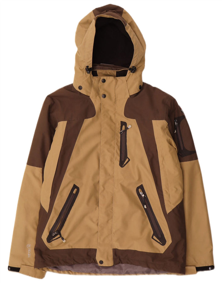 Killtec Chaqueta cortavientos con capucha para hombre UK 38 Medium Brown Colourblock