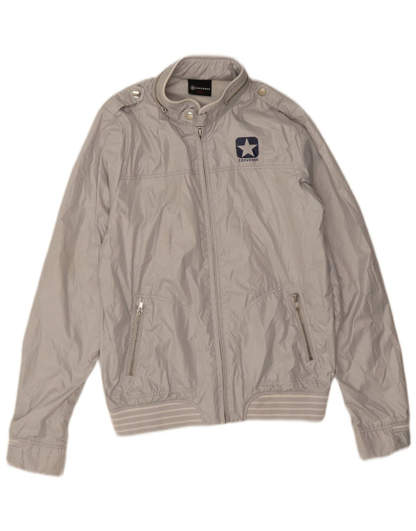 Converse Chaqueta de lluvia militar para hombre UK 36 Small Grey Poliéster