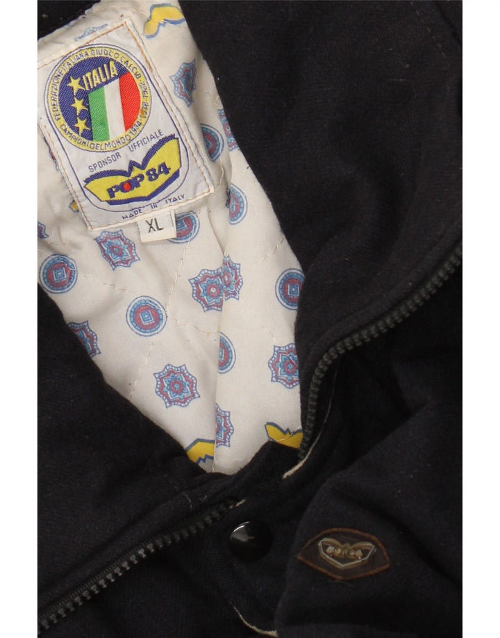 POP 84 Chaqueta bomber para hombre UK 42 XL Lana azul marino