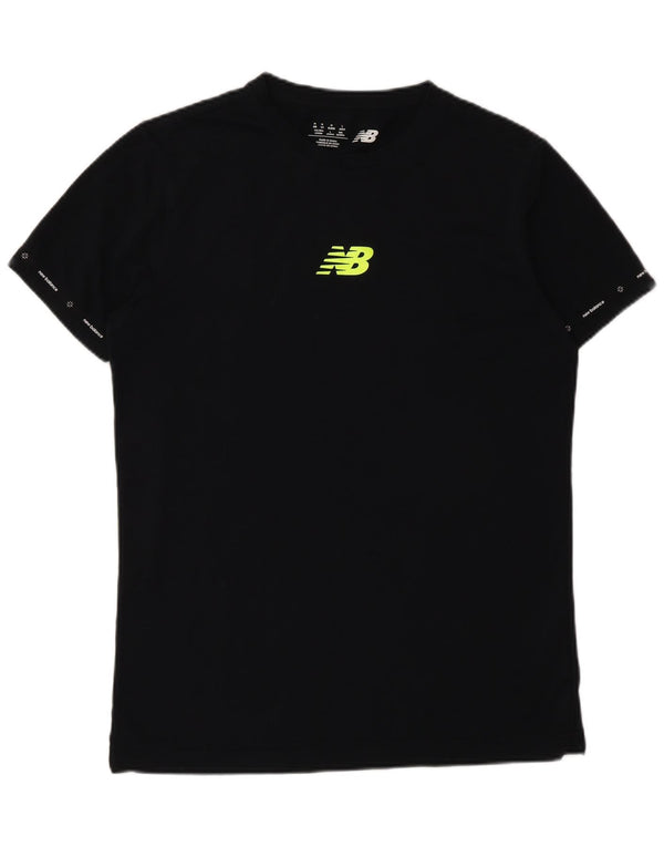 New Balance Camiseta gráfica para hombre Top Medium Black Cotton