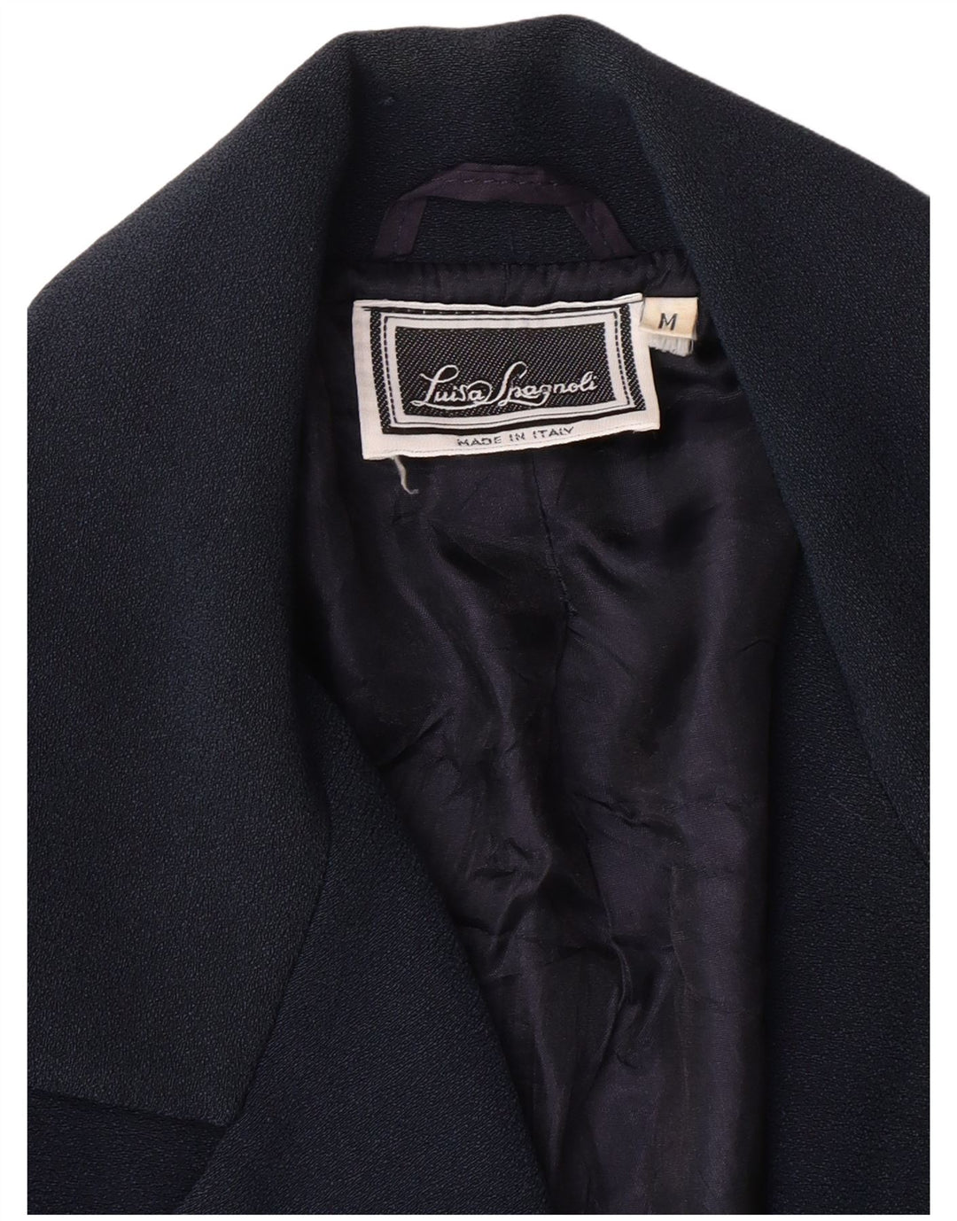 LUISA SPAGNOLI Chaqueta tipo blazer de 3 botones para mujer UK 44 Azul marino mediano