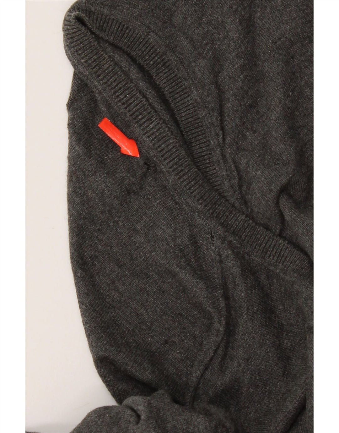 Zara Hombre Jersey Con Cuello En V Seda Gris Medio