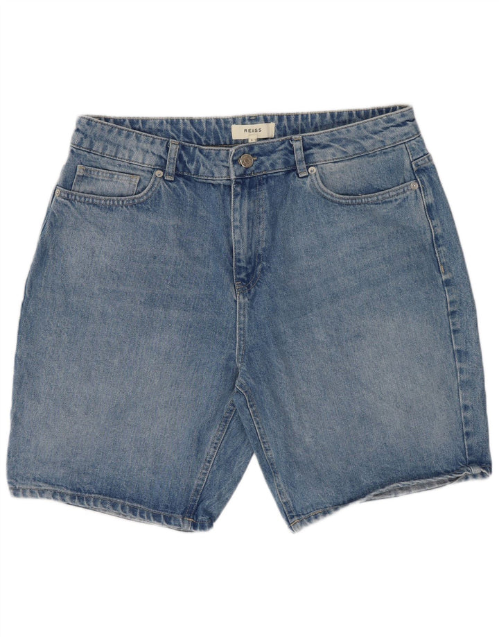 Pantalones cortos de mezclilla para hombre Reiss W34 Algodón azul grande