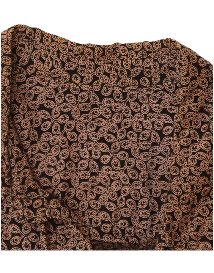 VINTAGE Mens Shirt XL Brown Floral