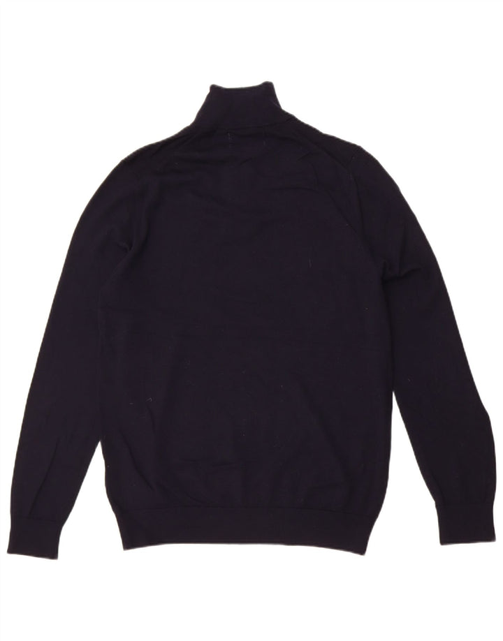Marks & Spencer Jersey Autograph con Cuello y Cremallera para Hombre Azul Marino Mediano