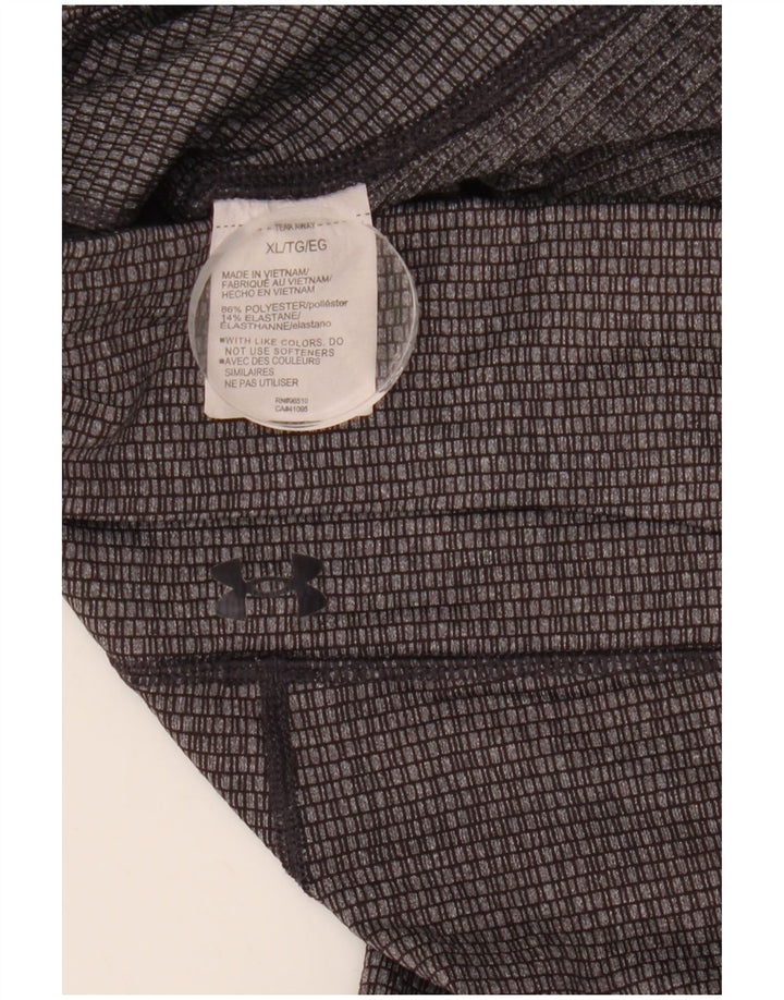 UNDER ARMOUR Leggings cortos ajustados para mujer ES 40 XL Gris Geométrico