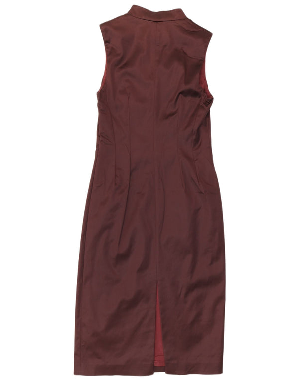 Vestido ajustado sin mangas para mujer Coast UK 42 Acetato burdeos mediano