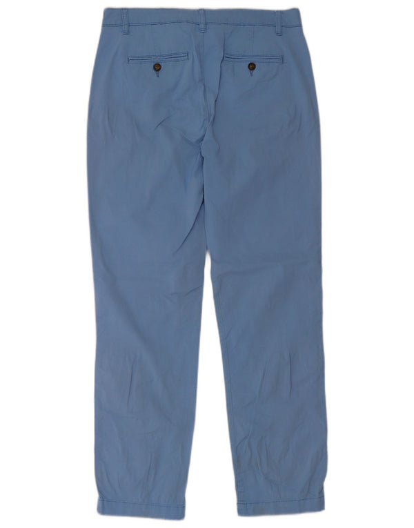 Jigsaw Pantalón chino recto para mujer UK 12 Medium W34 L28 Algodón azul