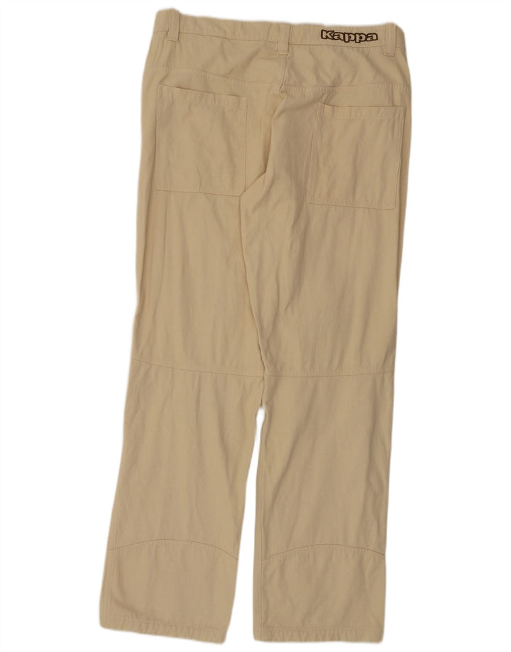 KAPPA Pantalones casuales rectos gráficos para hombre XL W38 L35 Algodón beige