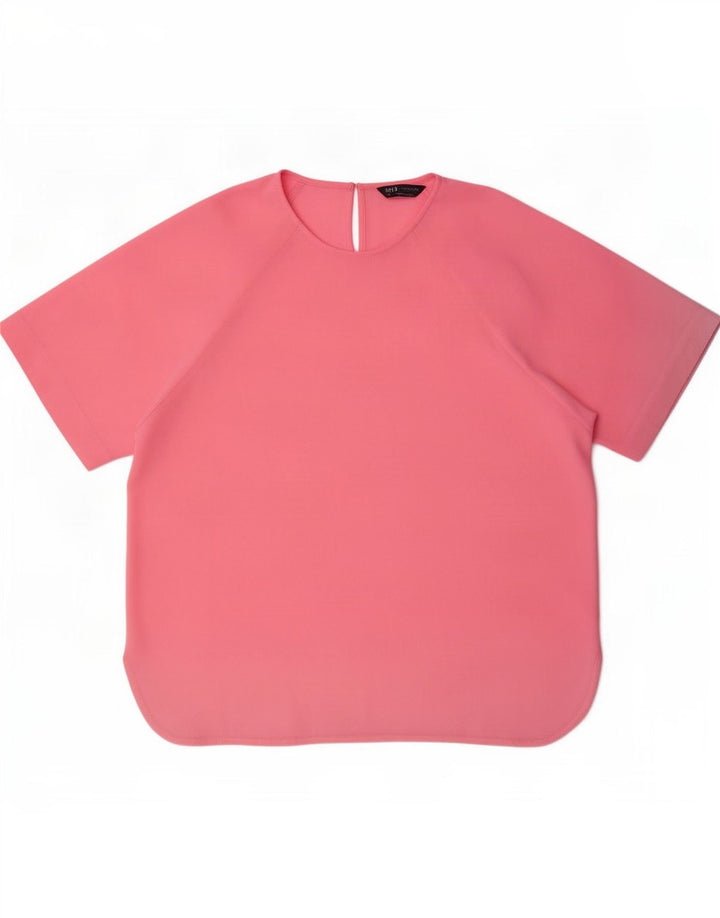 Marks & Spencer Blusa para Mujer Top UK 44 Grande Rosa