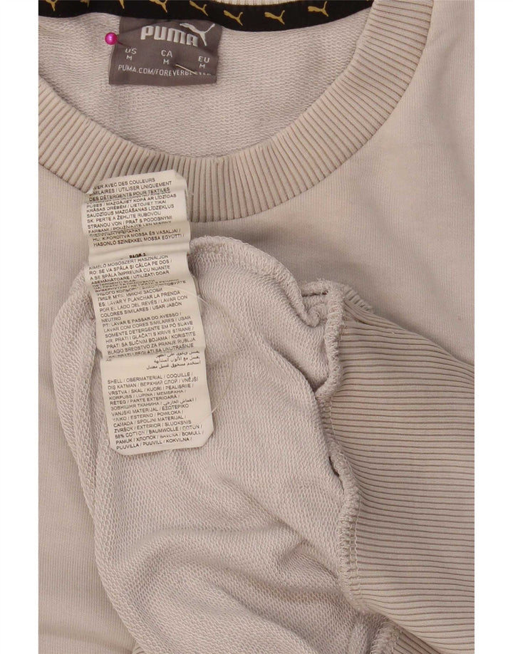 Puma Hombre Sudadera Gráfica Jersey De Algodón Color Block En Beige Medio