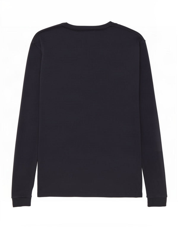 Champion Hombre Top Manga Larga Pequeño Algodón Azul Marino