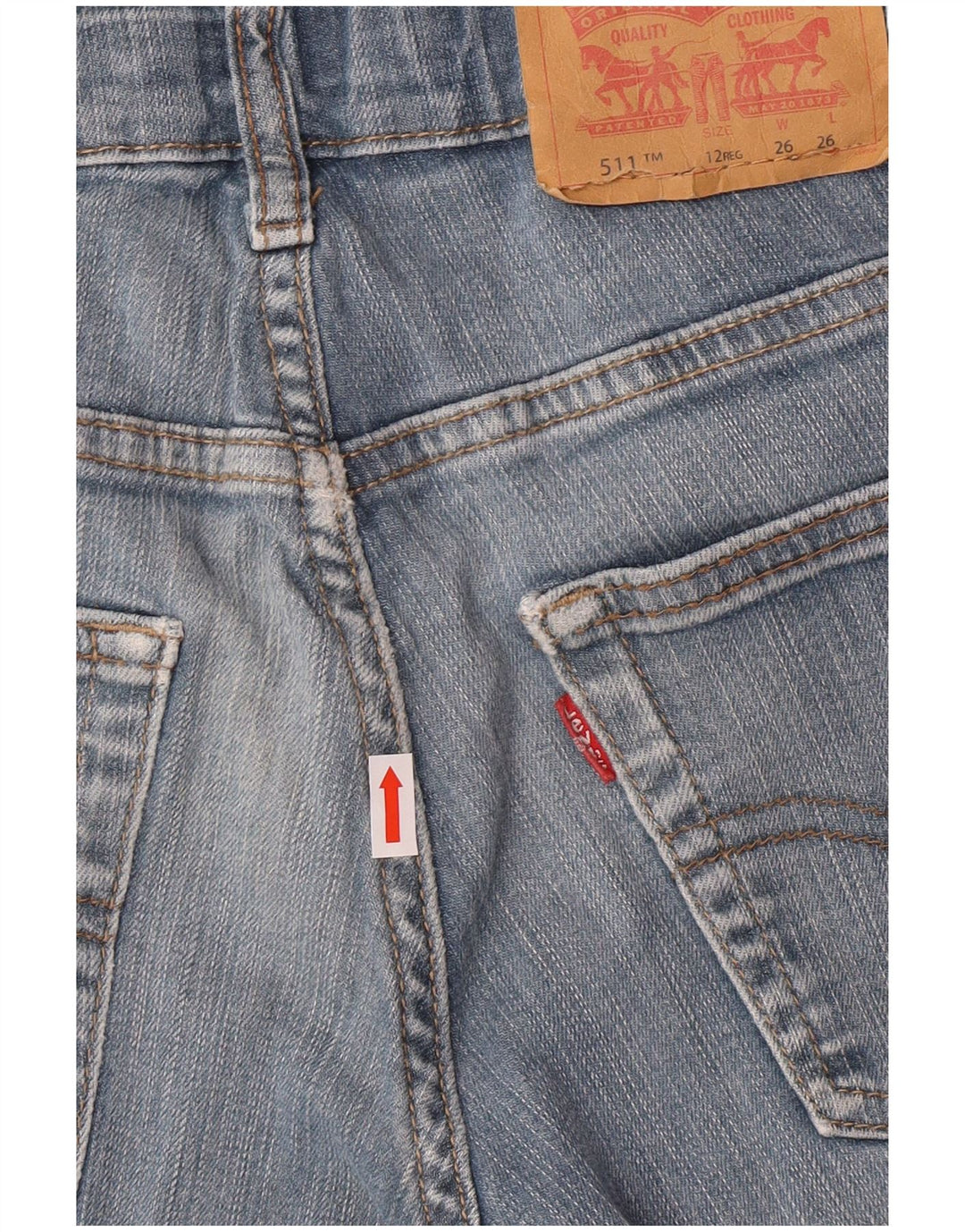 Levi's Boys 511 Slim Jeans 11-12 años W26 L26 Azul Algodón Clásico